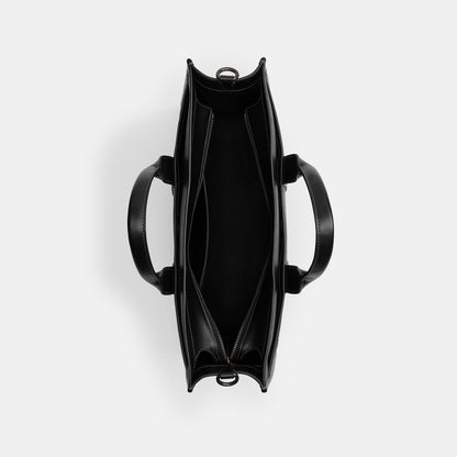 CY772-Wesley Tote In Signature Canvas-Charcoal