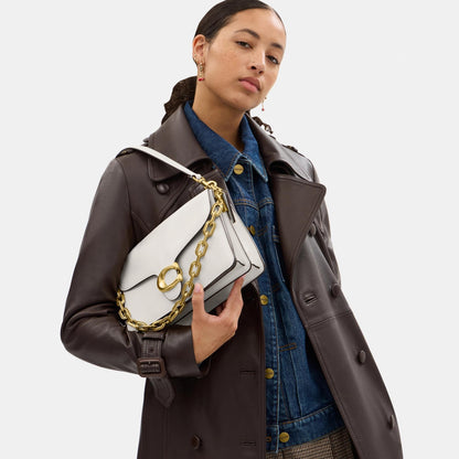 CY919-Chain Tabby Shoulder Bag-B4/Chalk