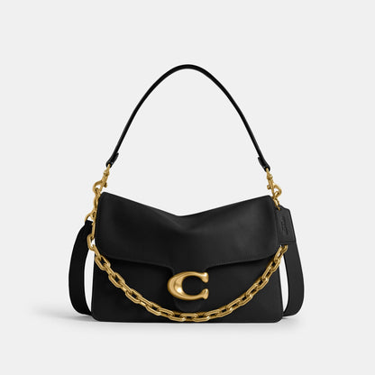 CY920-CHAIN TABBY SHOULDER BAG 30-B4/BLACK