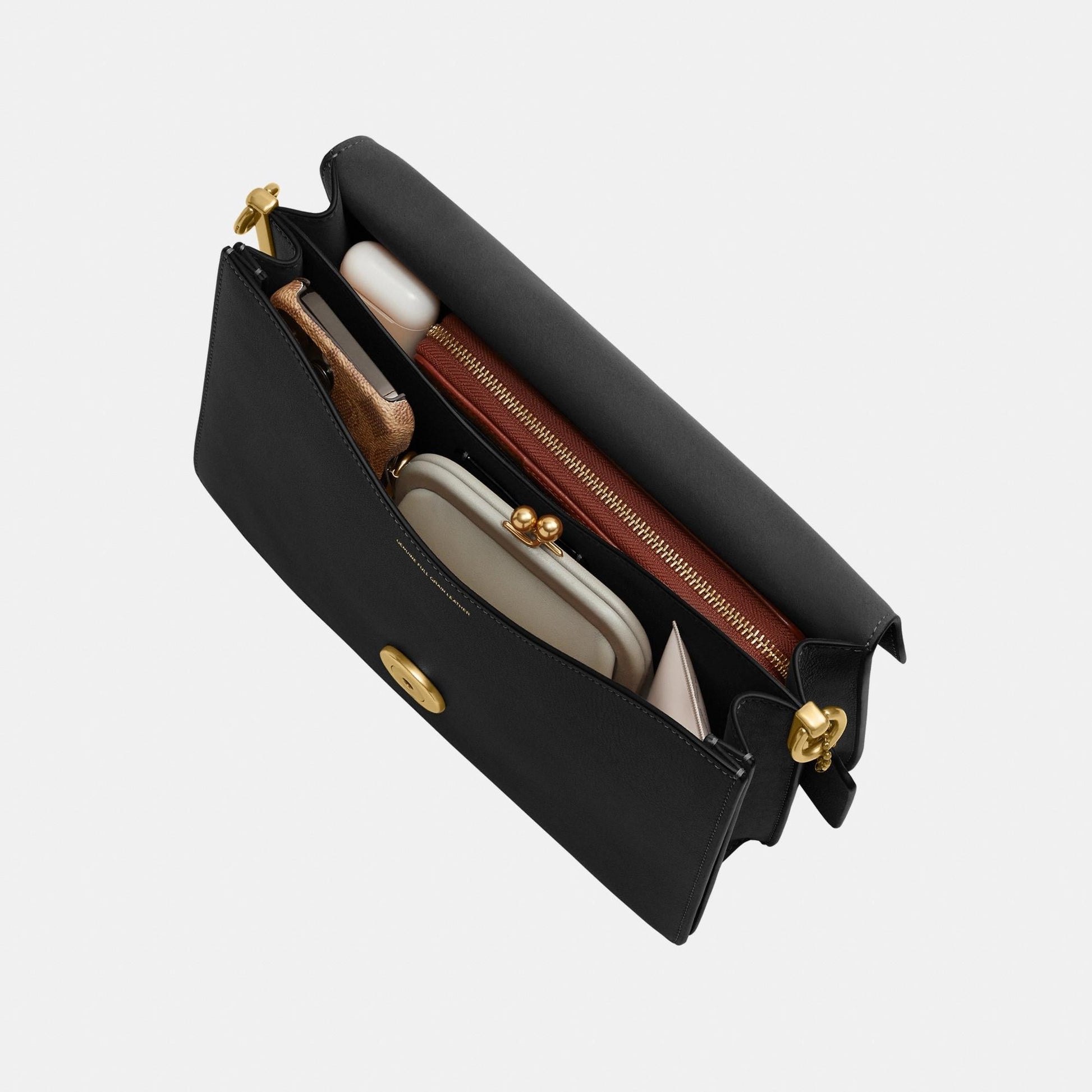 CY920-CHAIN TABBY SHOULDER BAG 30-B4/BLACK