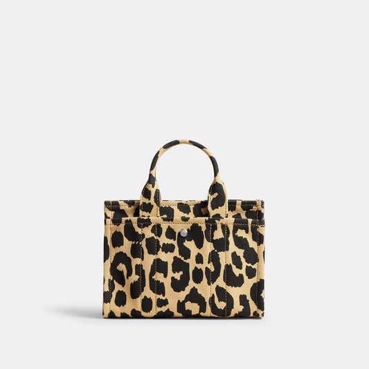 CZ099-Cargo Tote Bag 20 With Leopard Print-Lh/Black Multi