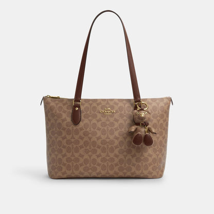 CZ195-Collectible Bear In Signature Canvas-Im/Tan/Brown