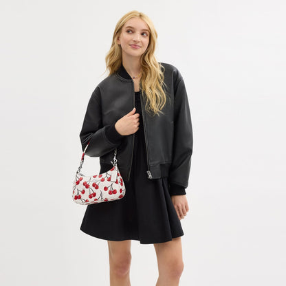 CZ774-Teri Shoulder Bag With Cherry Print-SV/Chalk Multi