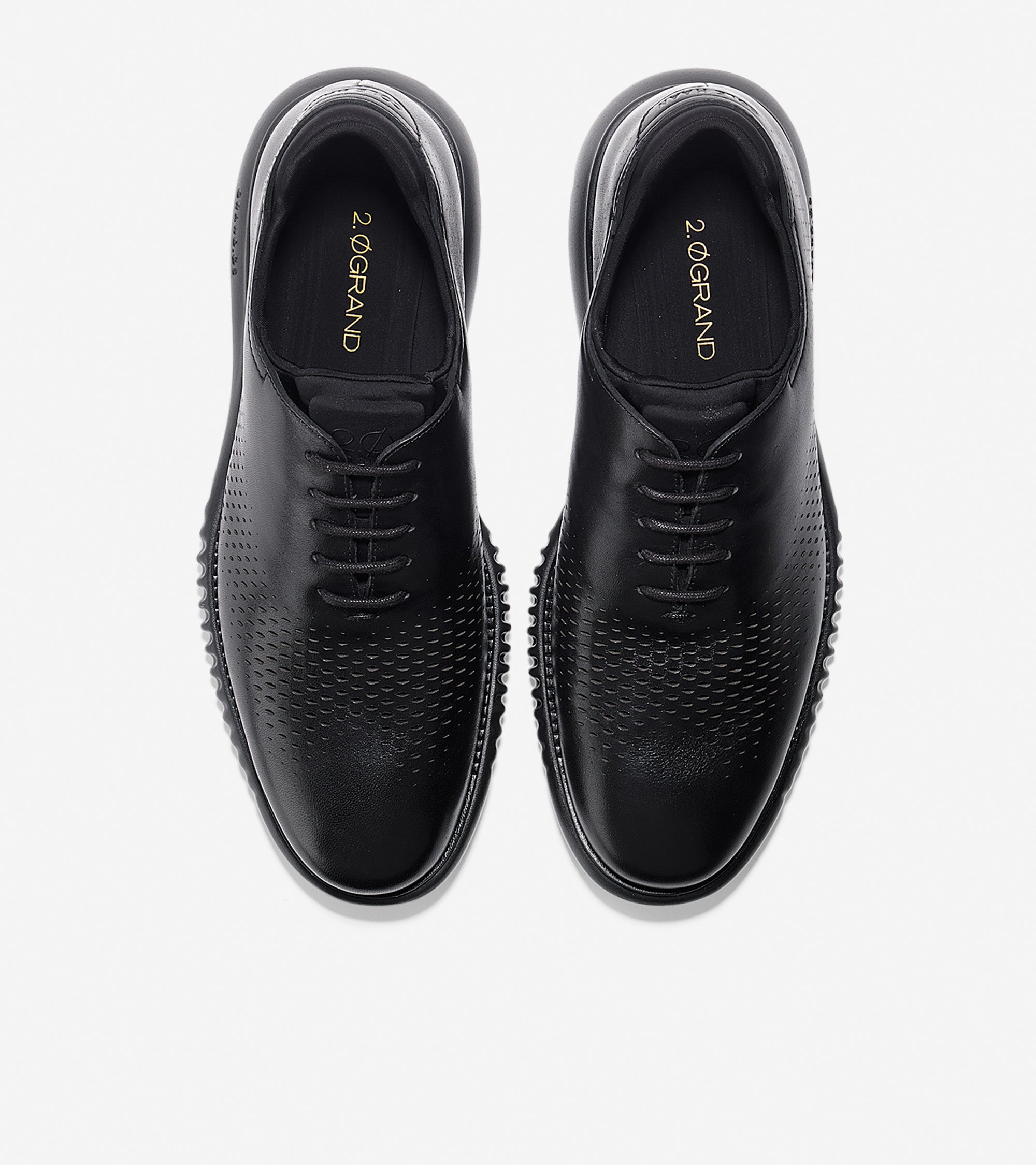 ColeHaan-2.ZERØGRAND Lined Laser Wingtip Oxford -c23832-Black Leather-Black