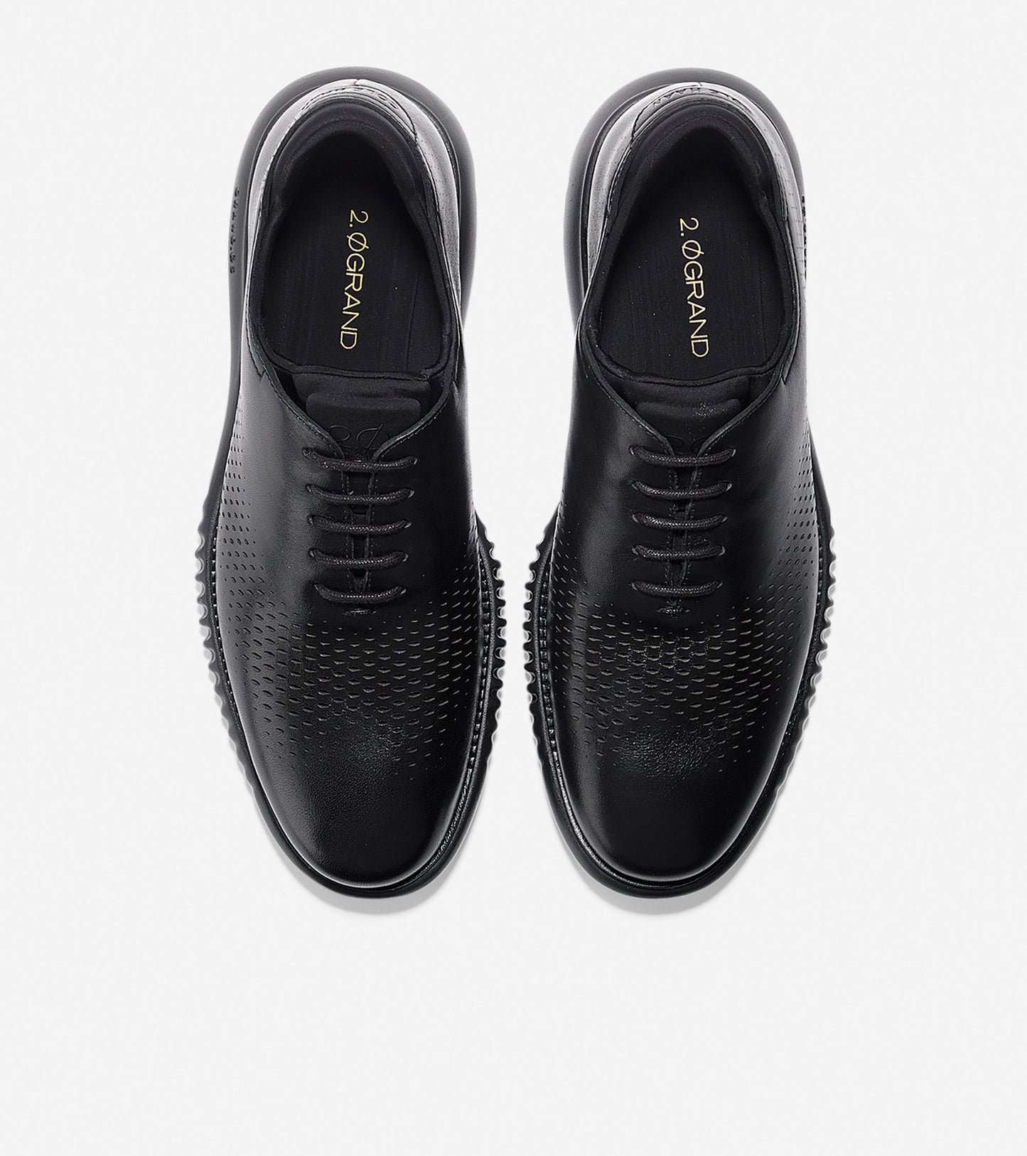 ColeHaan-2.ZERØGRAND Lined Laser Wingtip Oxford -c23832-Black Leather-Black