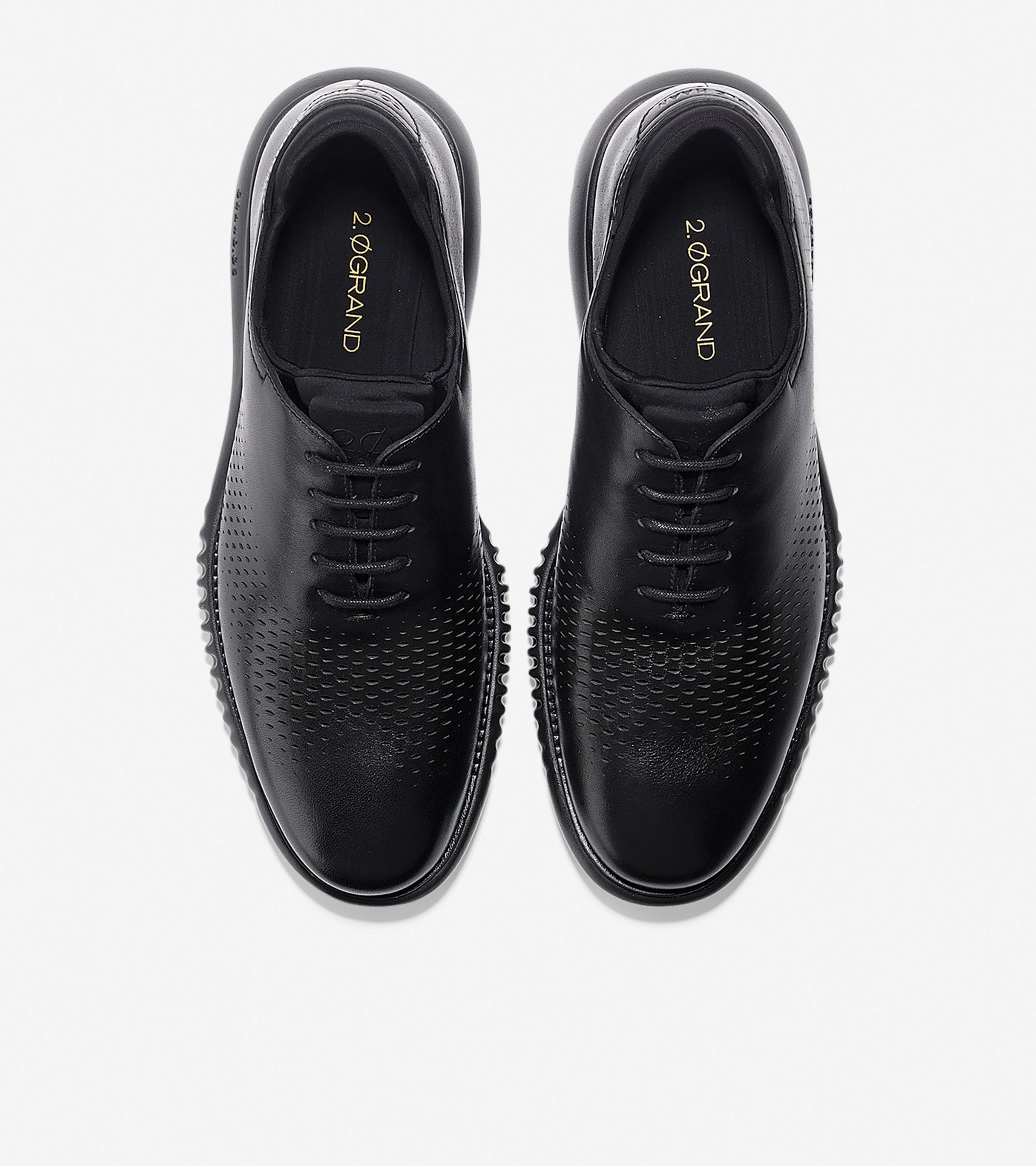ColeHaan-2.ZERØGRAND Lined Laser Wingtip Oxford -c23832-Black Leather-Black