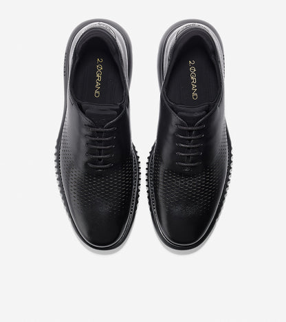 ColeHaan-2.ZERØGRAND Lined Laser Wingtip Oxford -c23832-Black Leather-Black