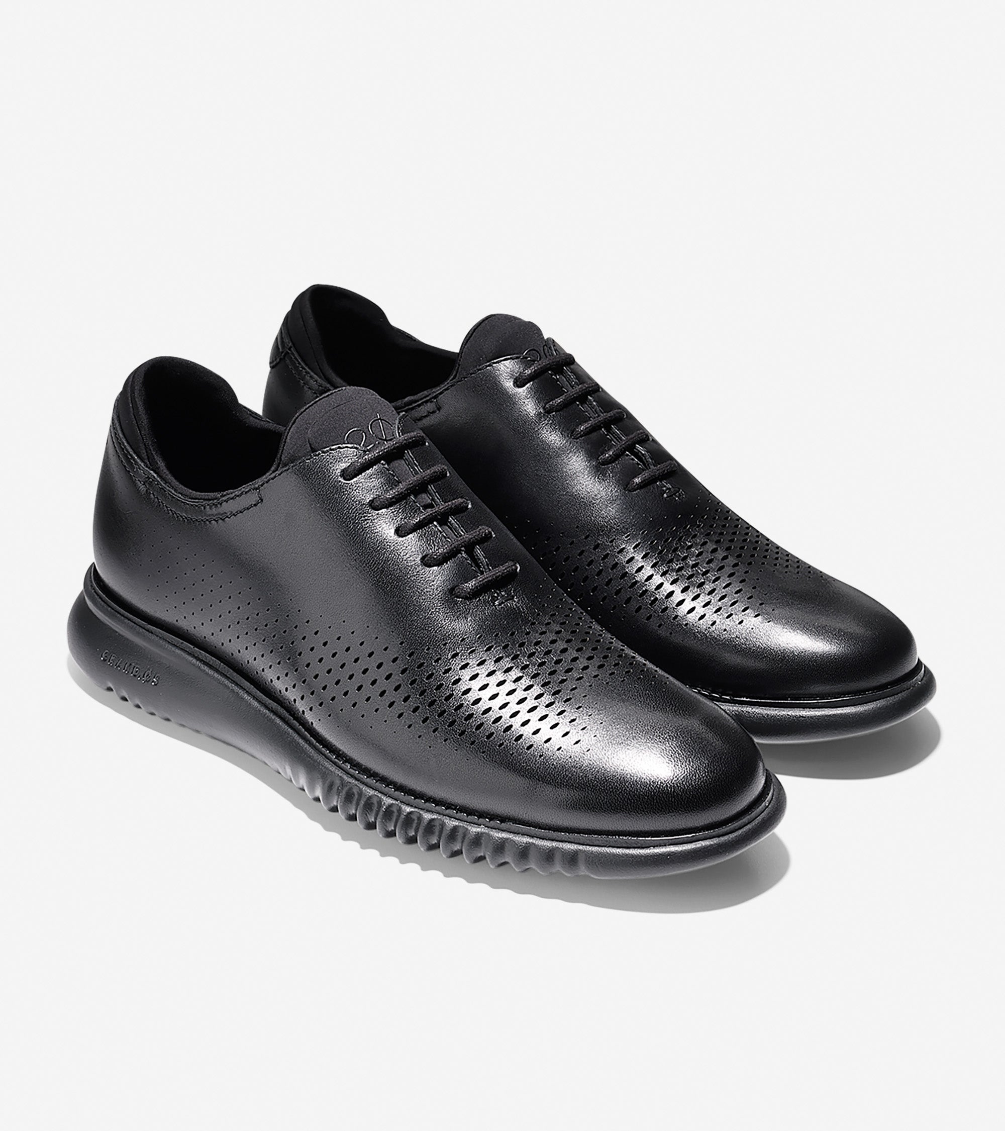 ColeHaan-2.ZERØGRAND Lined Laser Wingtip Oxford -c23832-Black Leather-Black