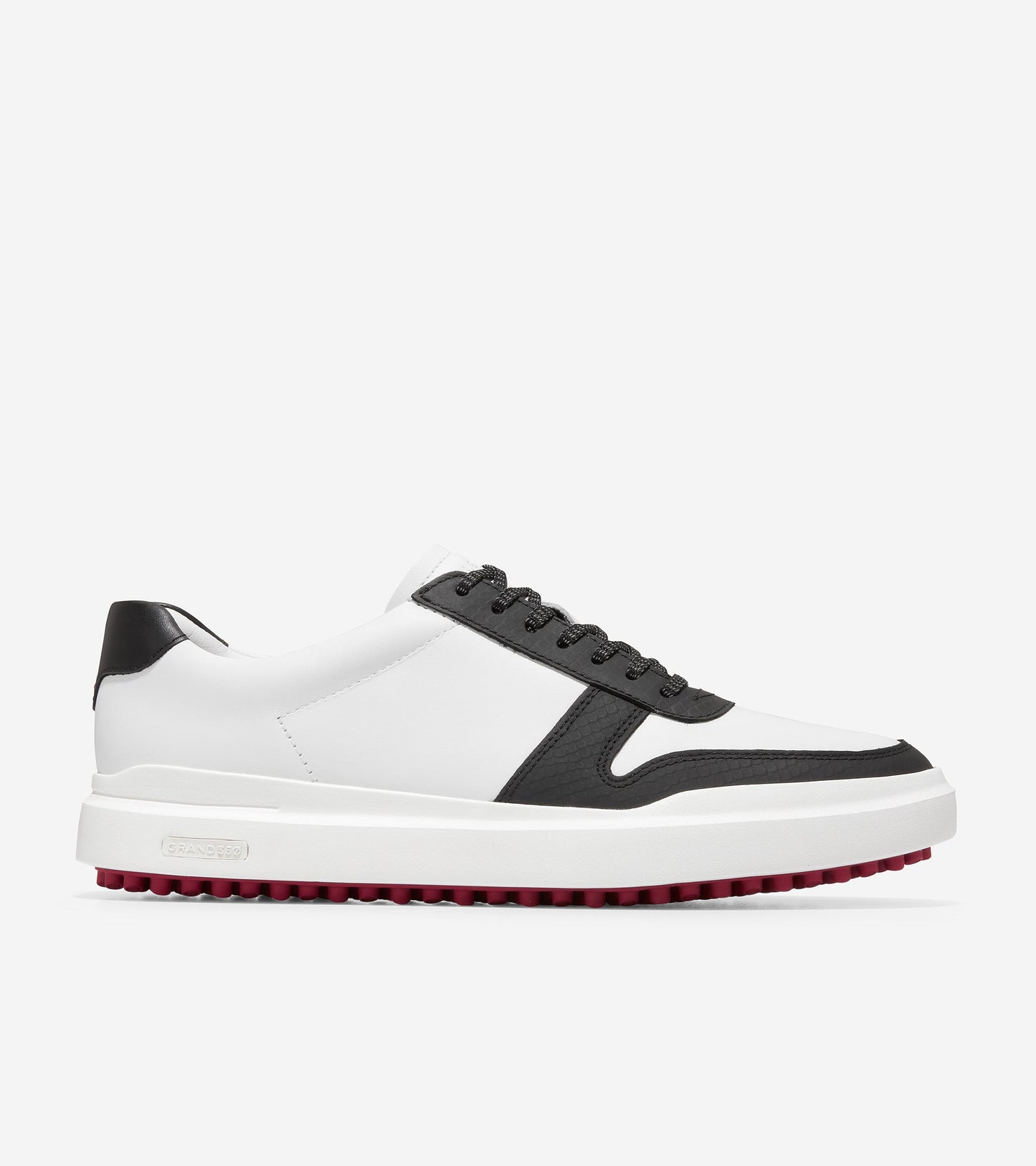 C34493-GrandPrø Am Golf Sneaker-Optic White/Black Python Print