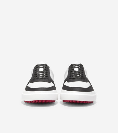 C34493-GrandPrø Am Golf Sneaker-Optic White/Black Python Print