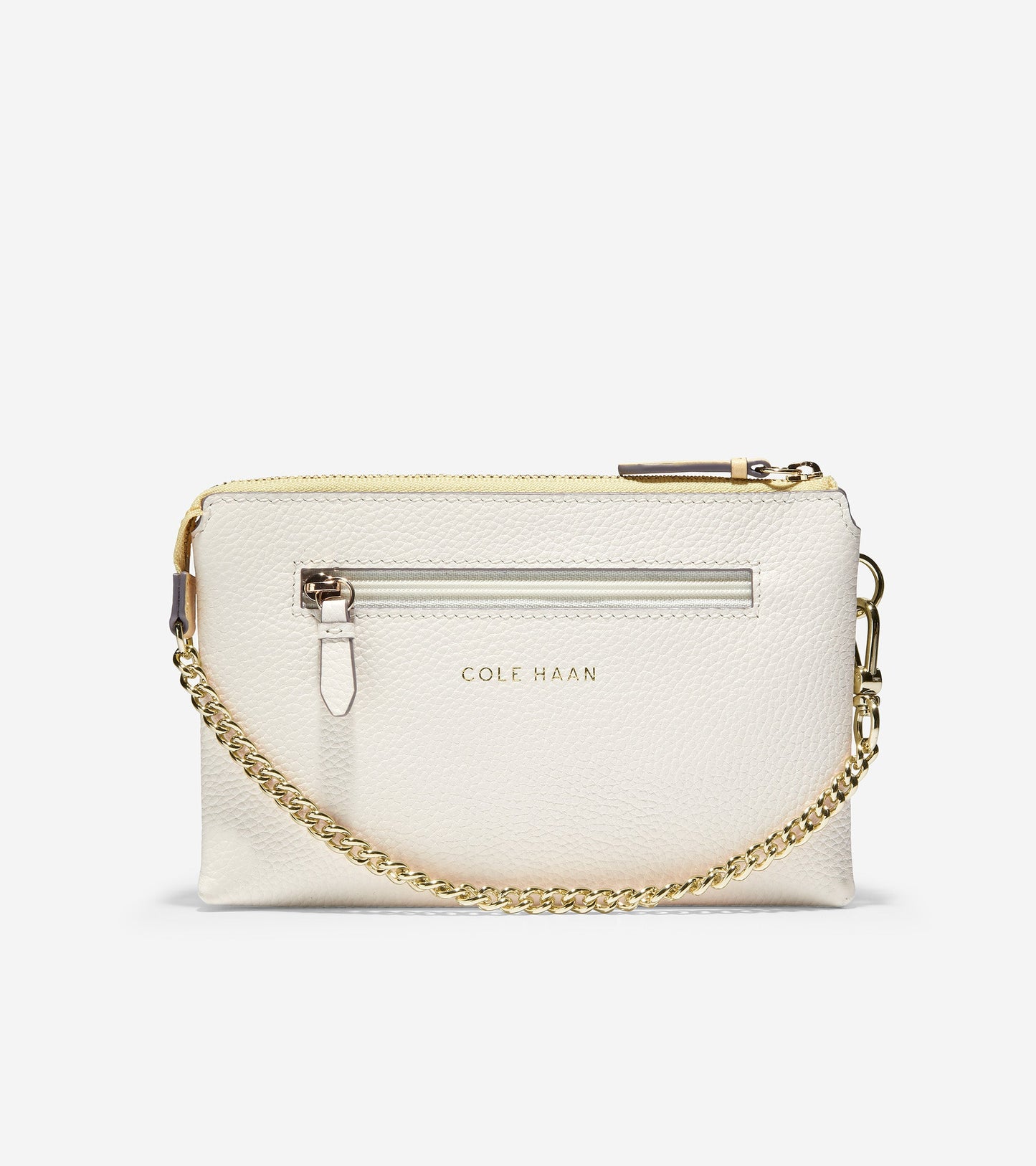 ColeHaan-Double Gusset Pouch-u05365-Golden Haze-Ivory Roccia