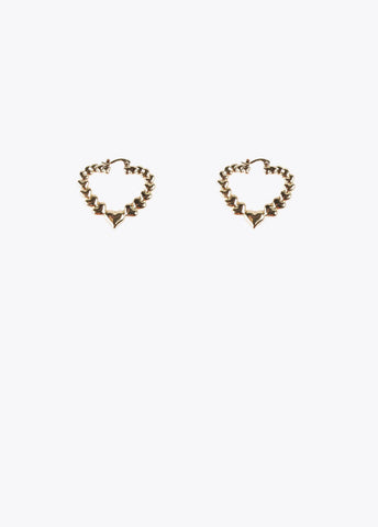 12410001-Heart earrings-Golden