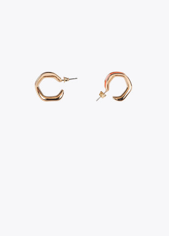 12410010-Irregular hoop earrings-Orange