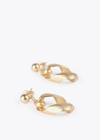 12410014-Hoop and link earrings-Golden