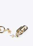 12410015-Double link earrings-Golden