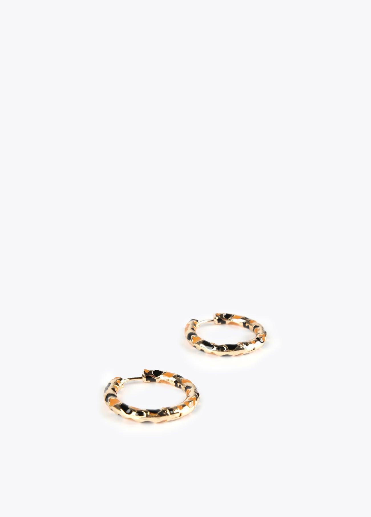 12410017-Animal print hoop earrings-Printed