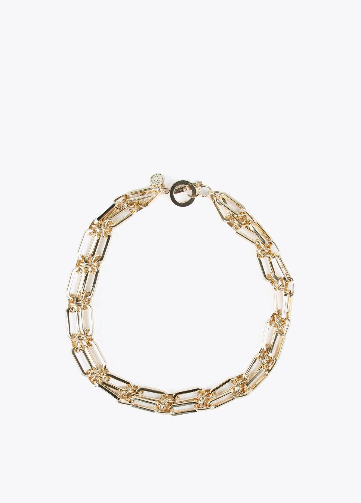 12411006-Double link necklace-Golden