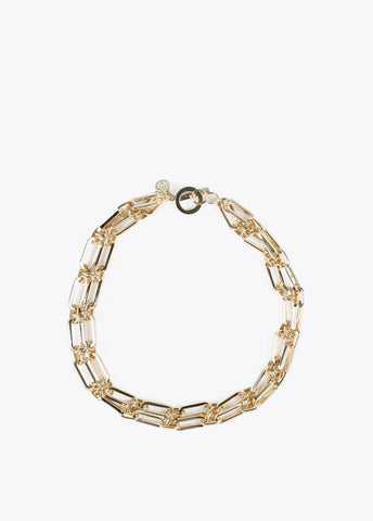 12411006-Double link necklace-Golden