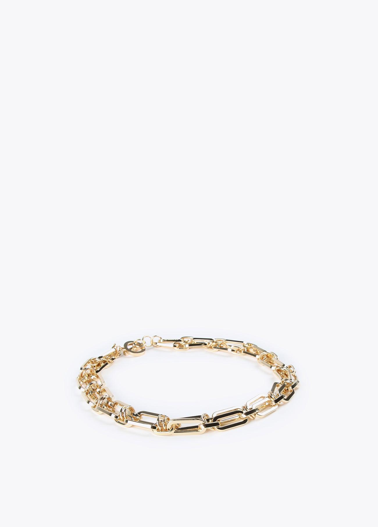 12411006-Double link necklace-Golden