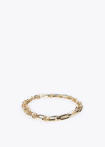 12411006-Double link necklace-Golden