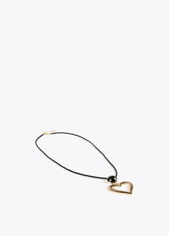 12411009-Heart necklace-Black