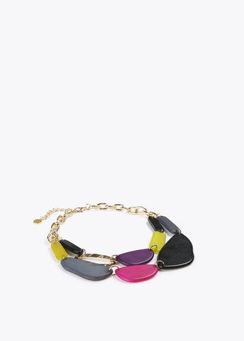 12411015-Short multicoloured necklace-Lime