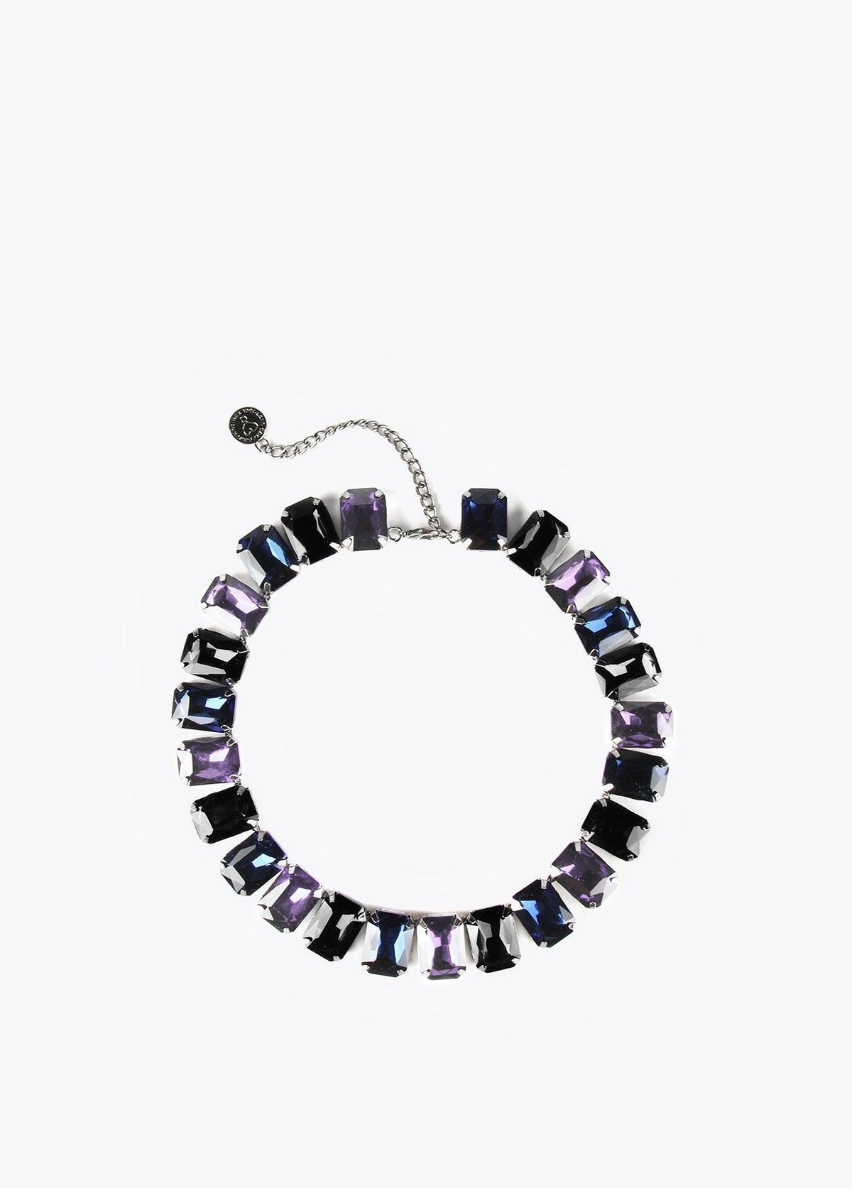 12411025-Crystal choker necklace-Multi