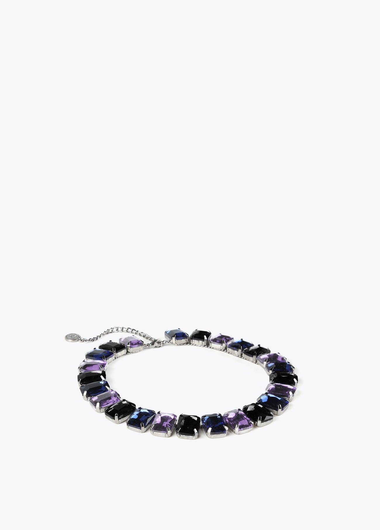 12411025-Crystal choker necklace-Multi