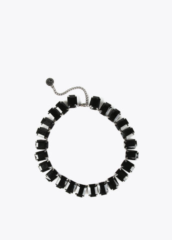 12411025-Crystal choker necklace-Black