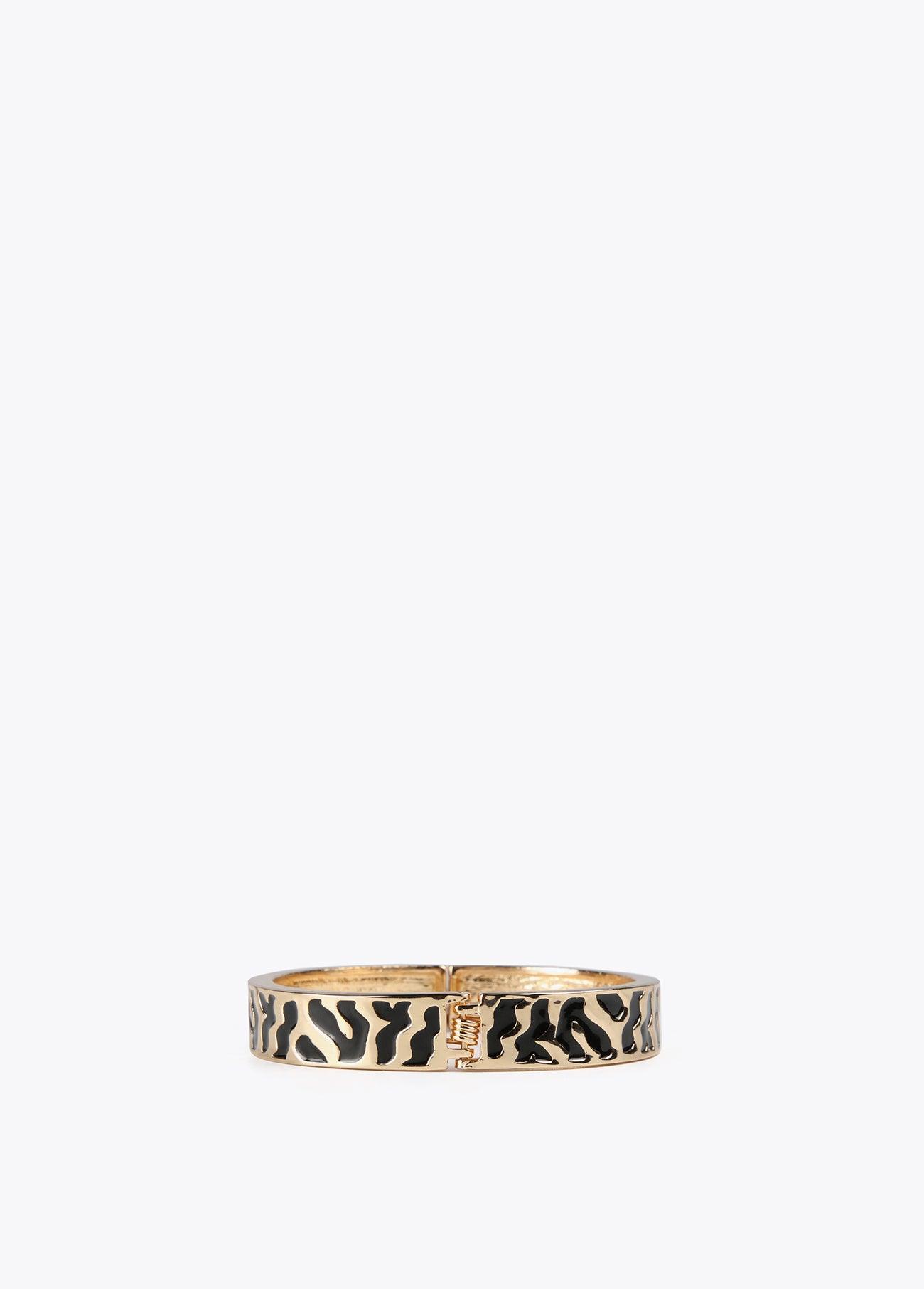 12413002-Animal print bracelet-Black