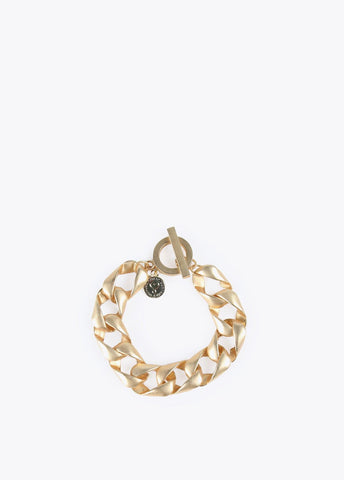 12413006-Matte gold bracelet-Golden