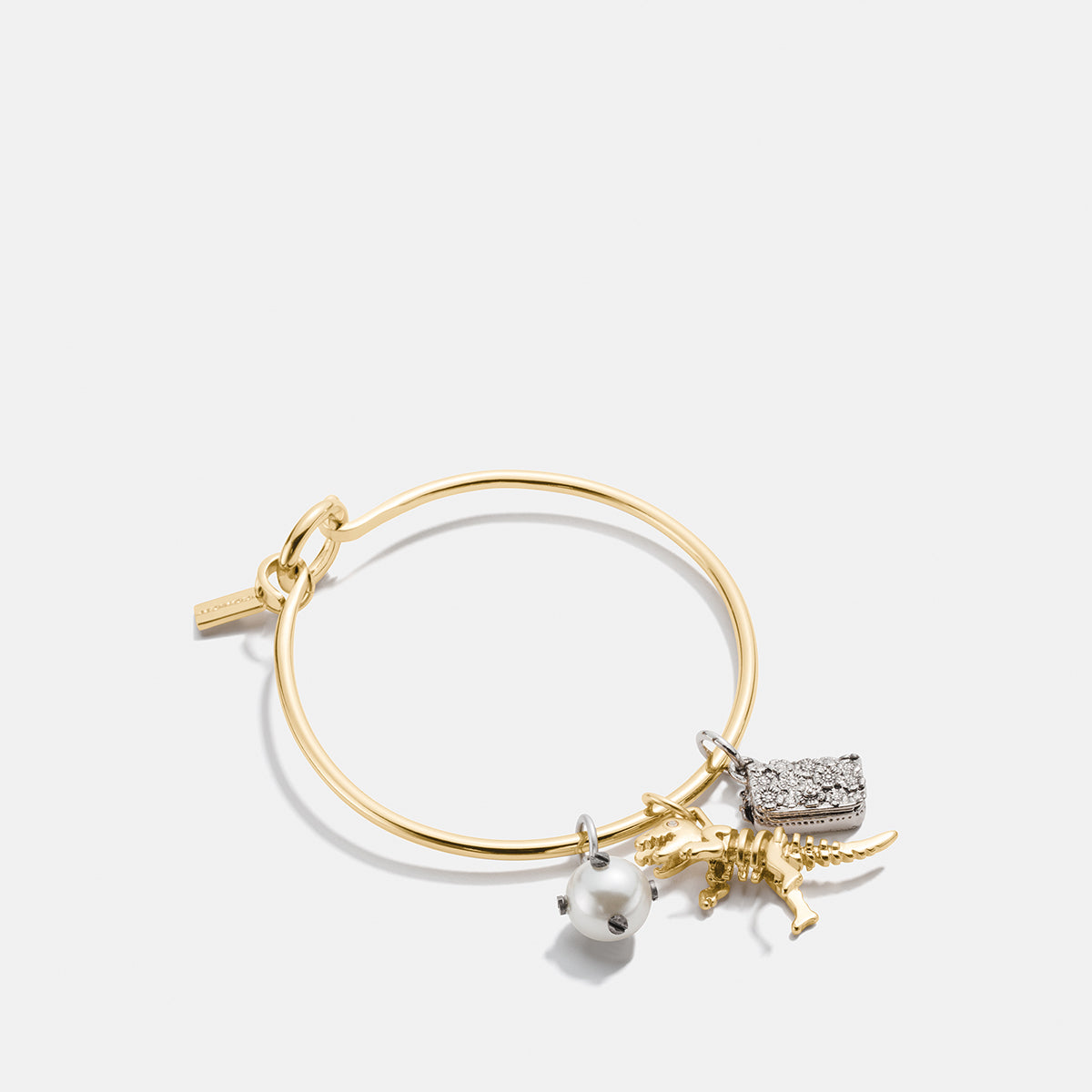 COACH-Rexy Charm Collectible Hoop Bangle Set-24815-SV/GOLD