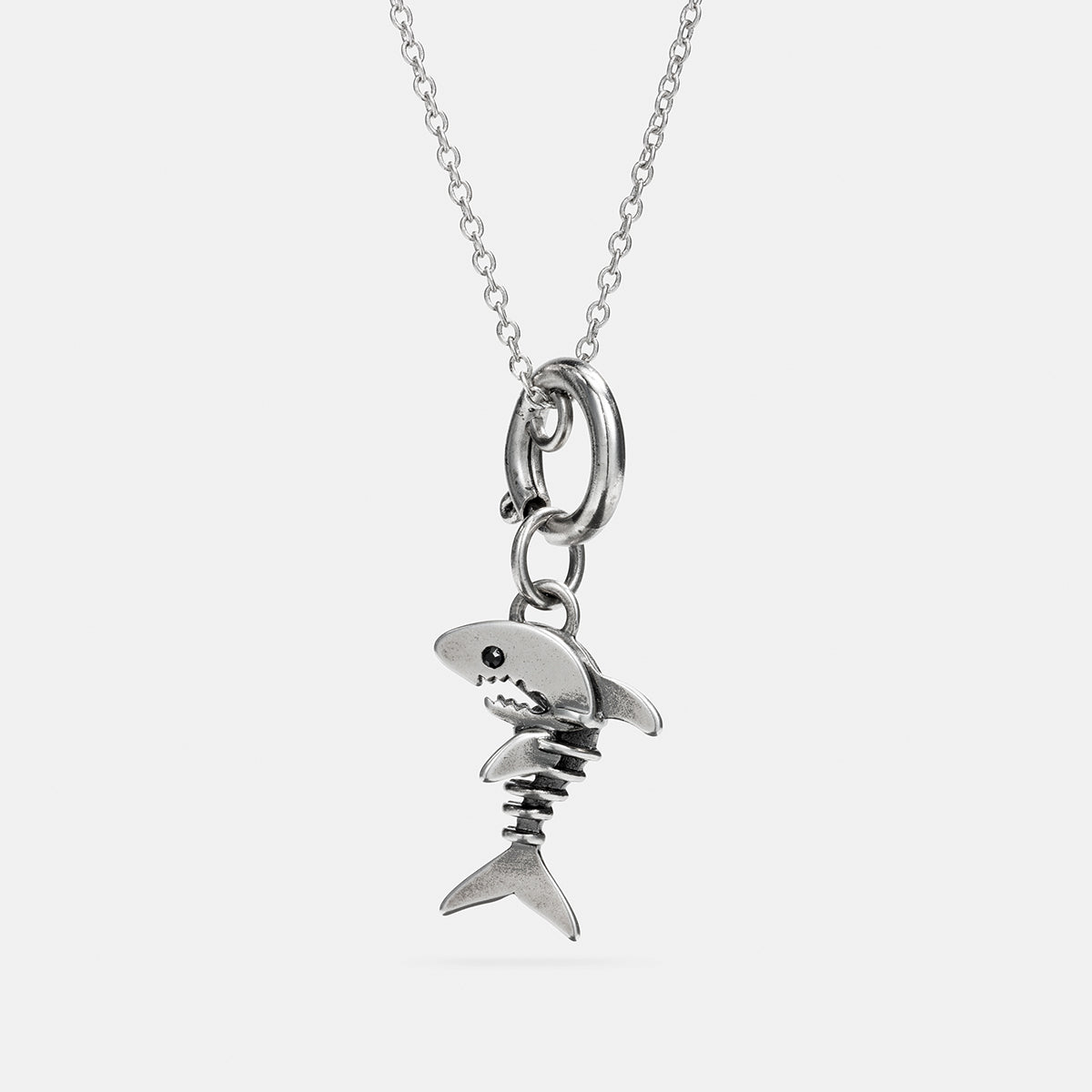 COACH-Sharky Charm Necklace-25391-QB/BK