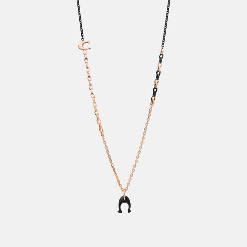 COACH-Charming Links Pendant Necklace-26963-RS/Hematite