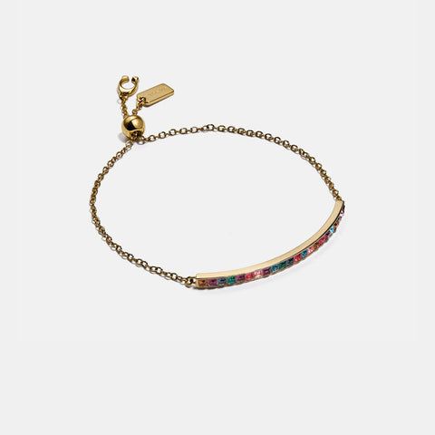 COACH-Legacy Rainbow Slider Bracelet-3199-GDRGQ