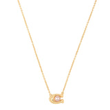 Pearl Signature C Pendant Necklace-341916GLD-Pink Pearl