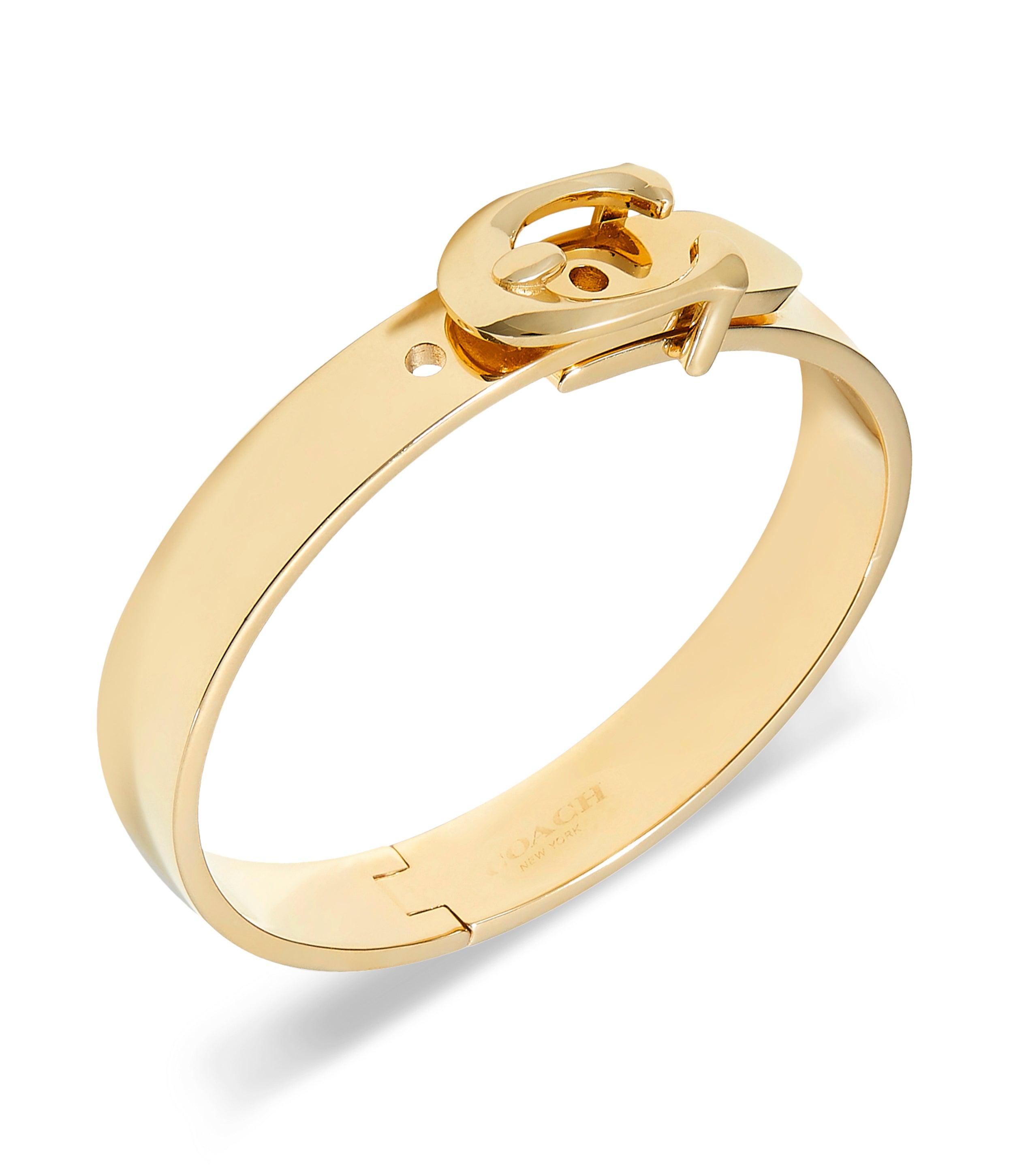 382792gld-signature c buckle bangle bracelet-gold