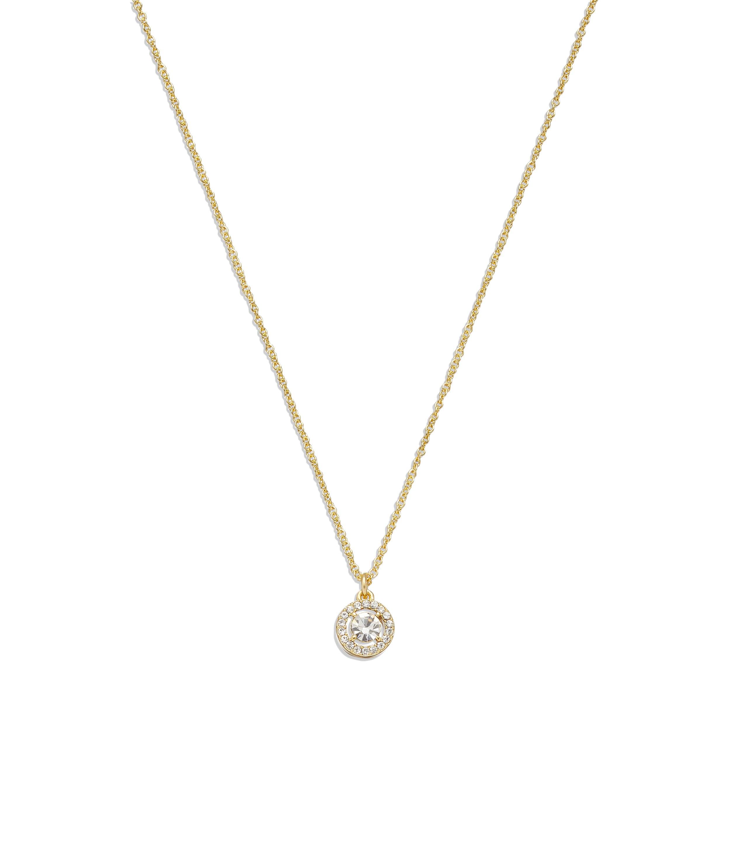 386995gld-pave halo pendant necklace-gold