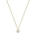 386995gld-pave halo pendant necklace-gold