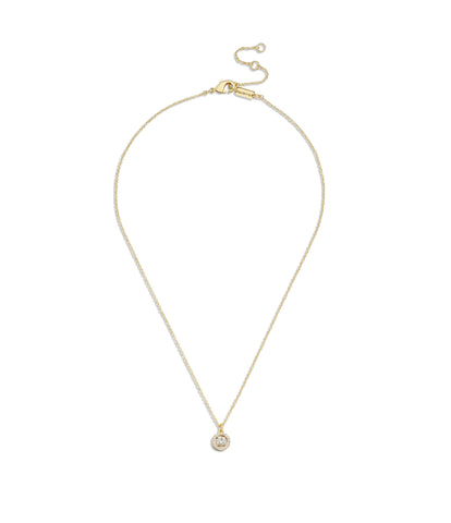 386995gld-pave halo pendant necklace-gold