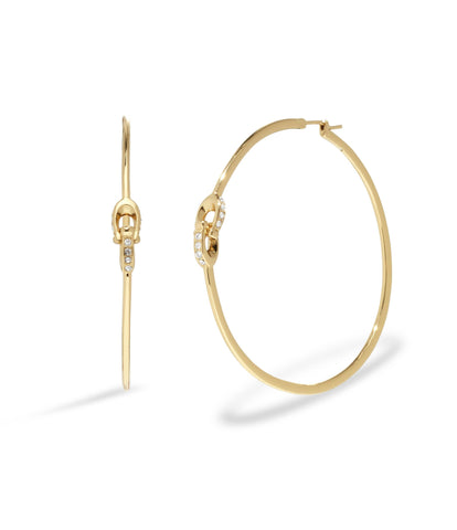 398583gld-signature c hoop earrings-gold