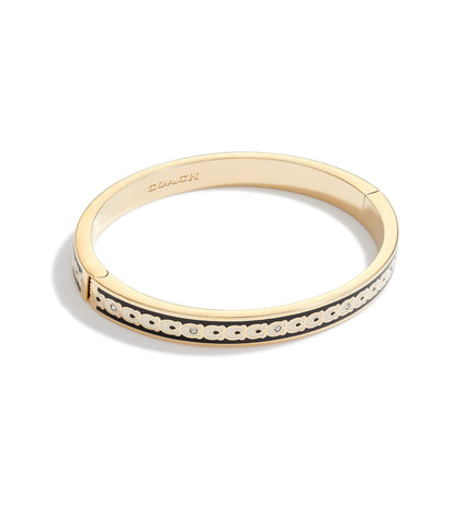 408100gld-signature bangle bracelet-black/white