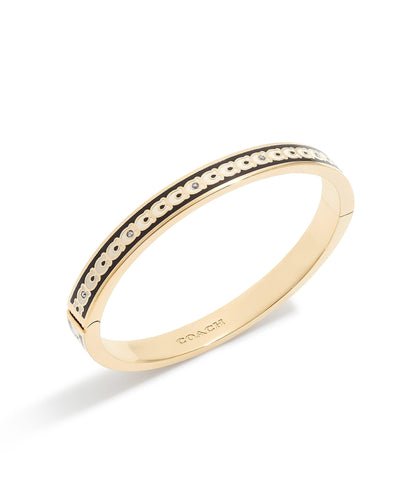 408100gld-signature bangle bracelet-black/white