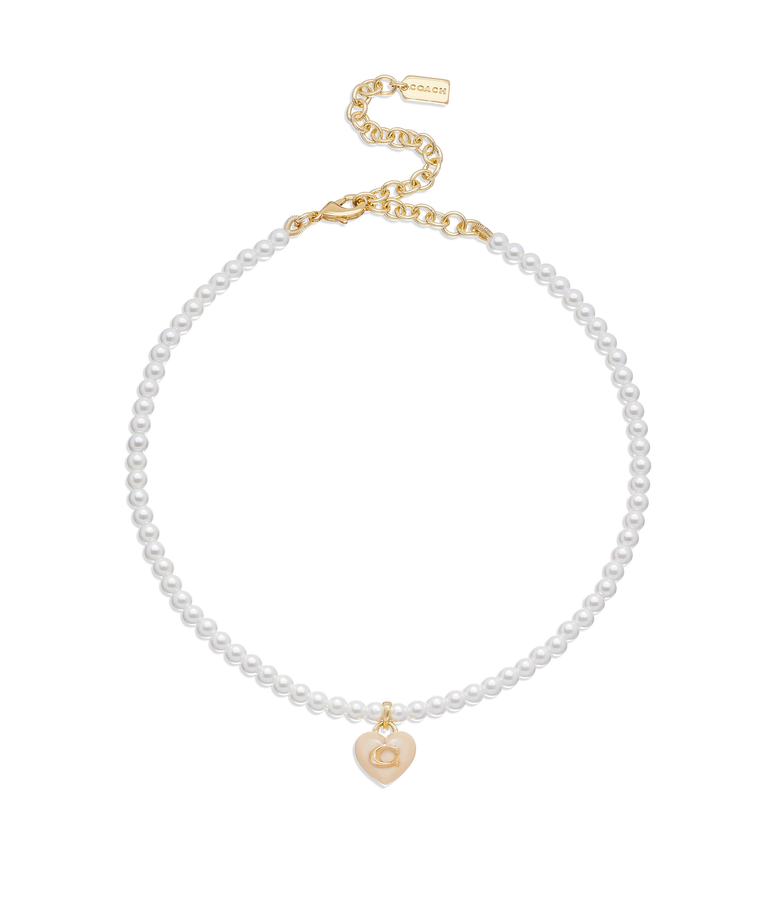 Signature Heart Pearl Choker-37422713Gld-Blush