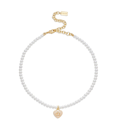 Signature Heart Pearl Choker-37422713Gld-Blush