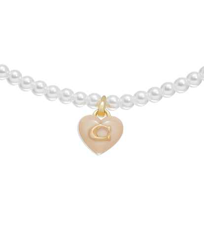 Signature Heart Pearl Choker-37422713Gld-Blush