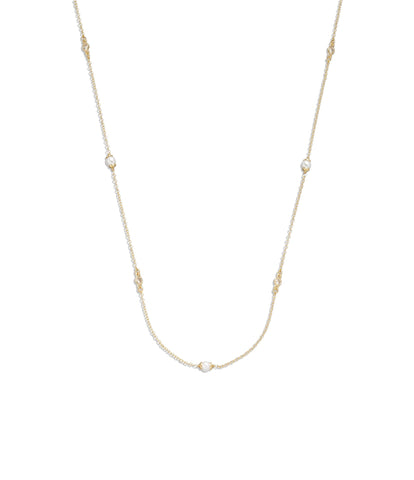 437814gld-pearl station necklace-pearl