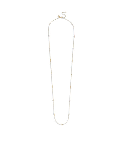 437814gld-pearl station necklace-pearl