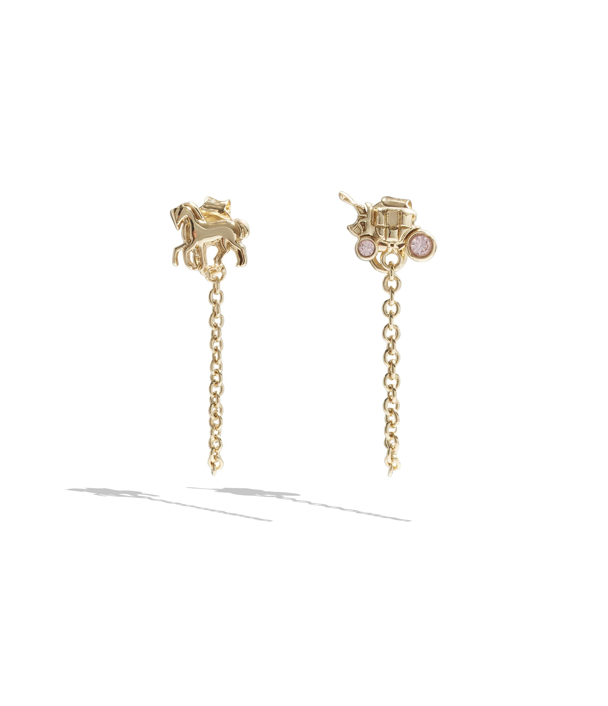 Iconic Charm Mismatched Swag Earrings-448308GLD-Shiny Gold