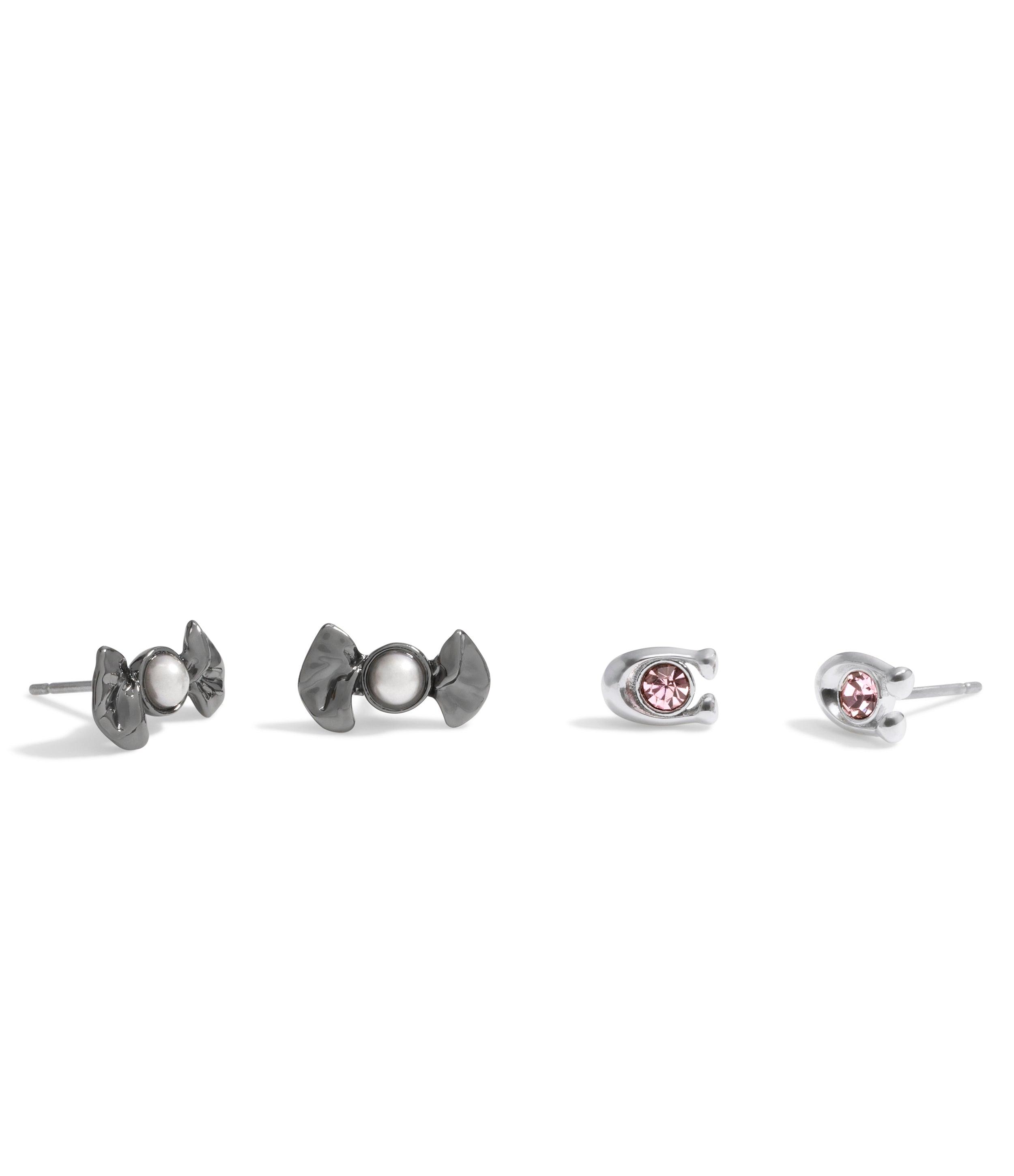 Signature Candy Stud Earring Set-450354HEM-Multi/Hematite